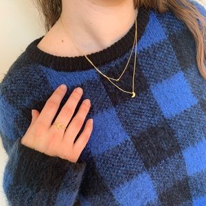 Anthropology Luna Lariat 18K Gold Plated Layered Necklace With Moon & Star, NWT